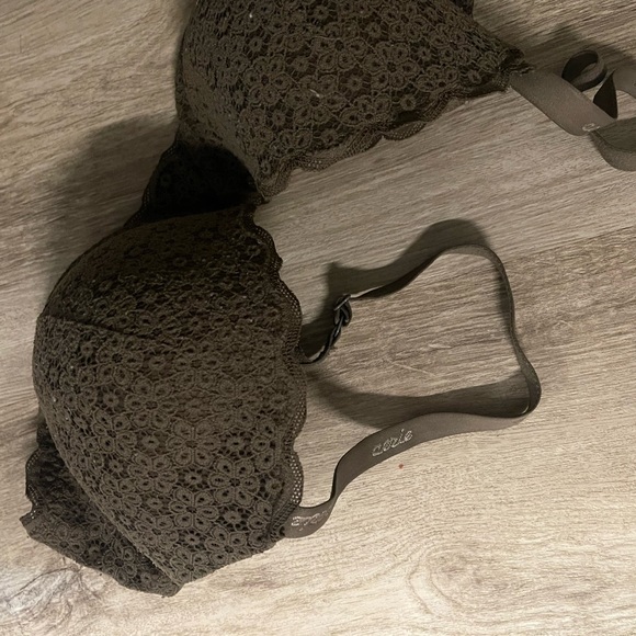 Aerie Women's Gray Lace Lined Demi Full Coverage Size 38D - Picture 8 of 8
